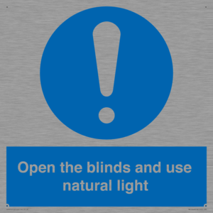 Open the blinds and use natural light